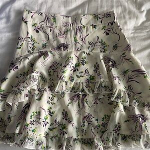 Topshop Floral Ruffle Tiered Skirt